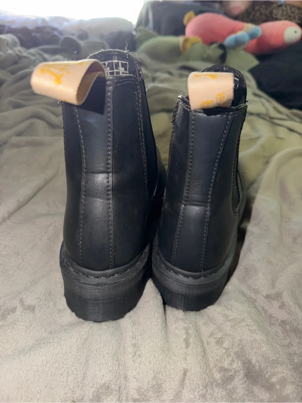 Dr. Martens Black Chukka Boots with Yellow Heel Tabs - Men’s